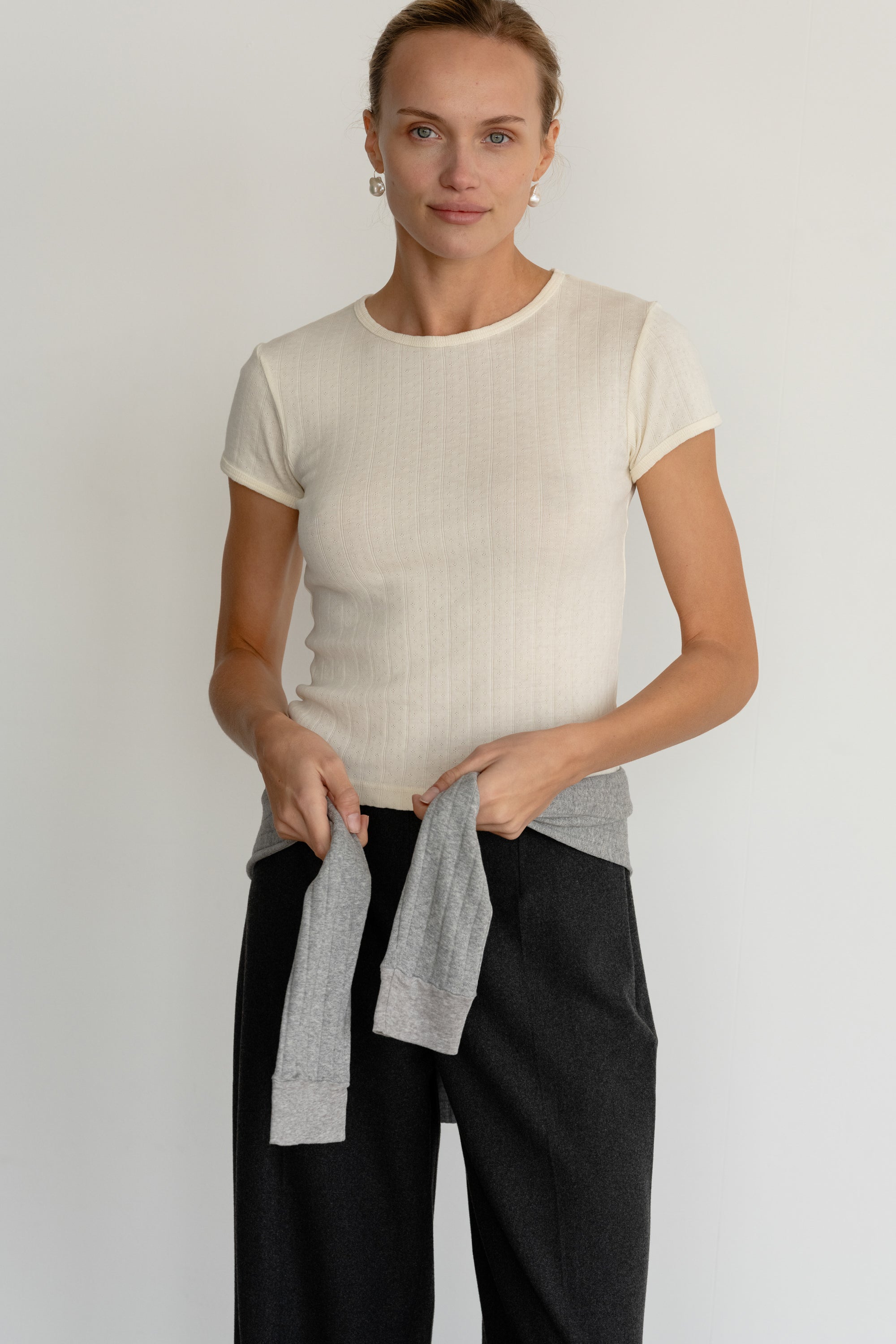 The Pointelle Baby Tee