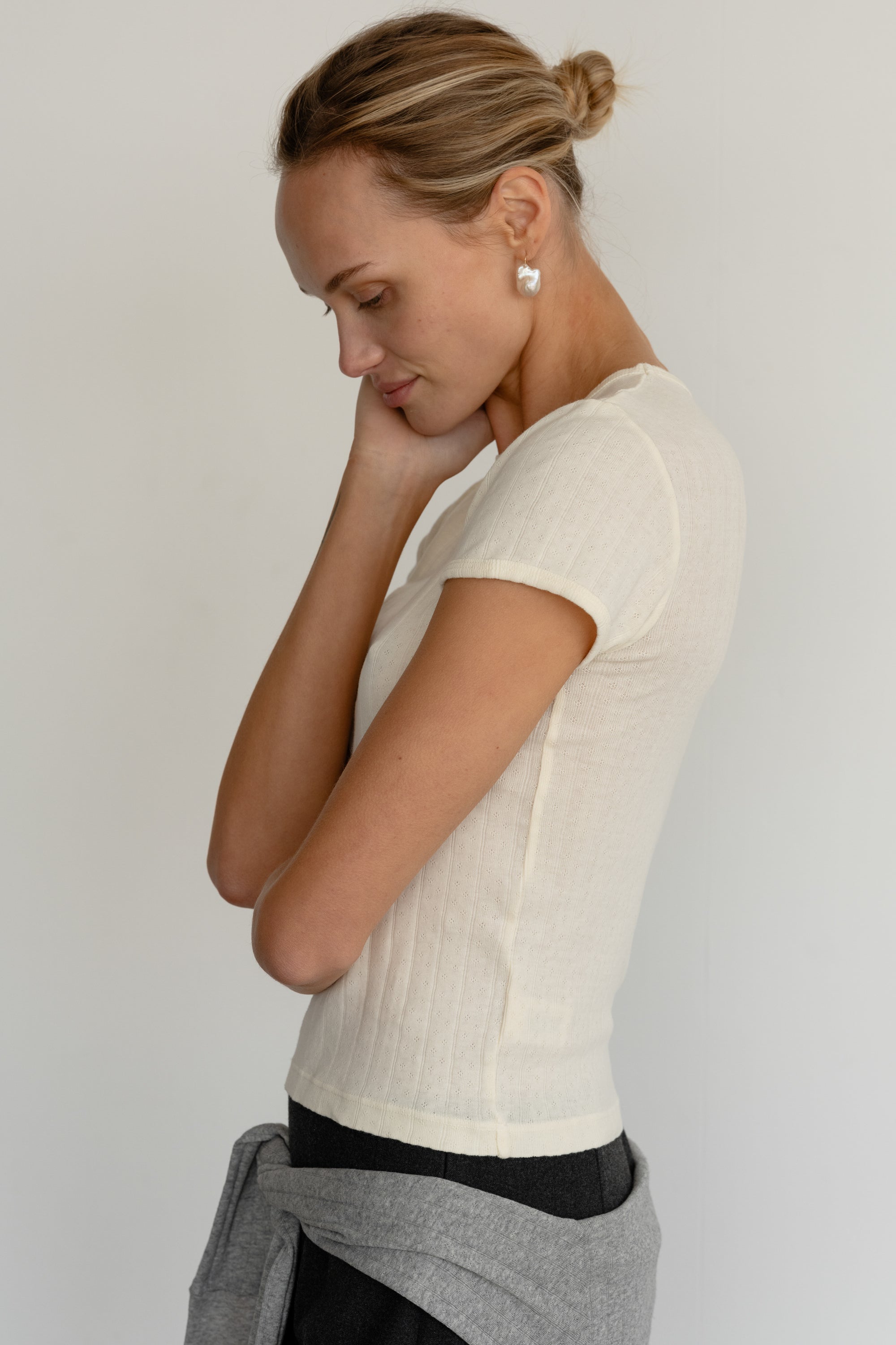 The Pointelle Baby Tee