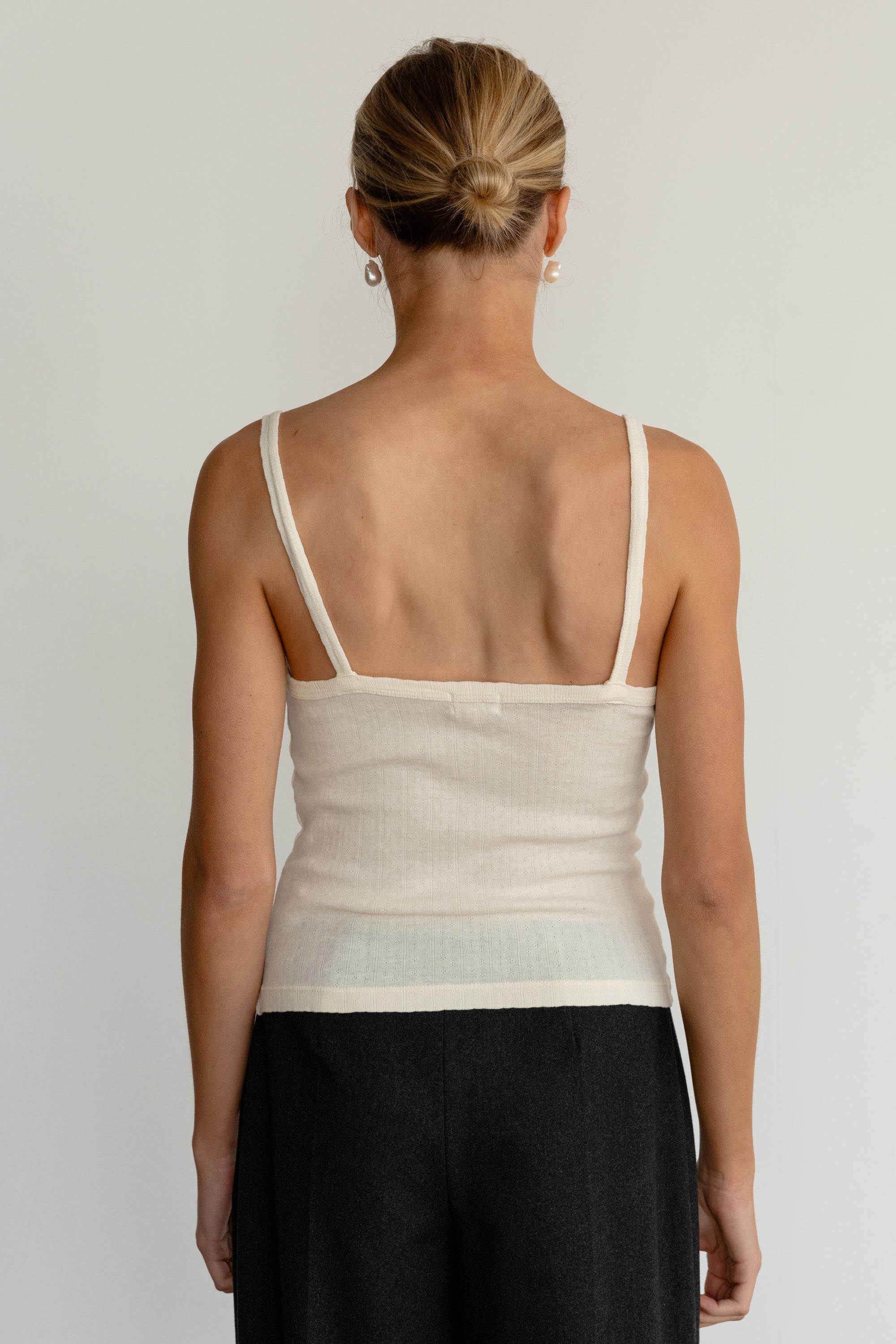 The Pointelle Square Neck Tank