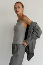 The Pointelle Square Neck Tank