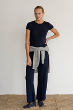 The Pointelle Simple Crop Pant