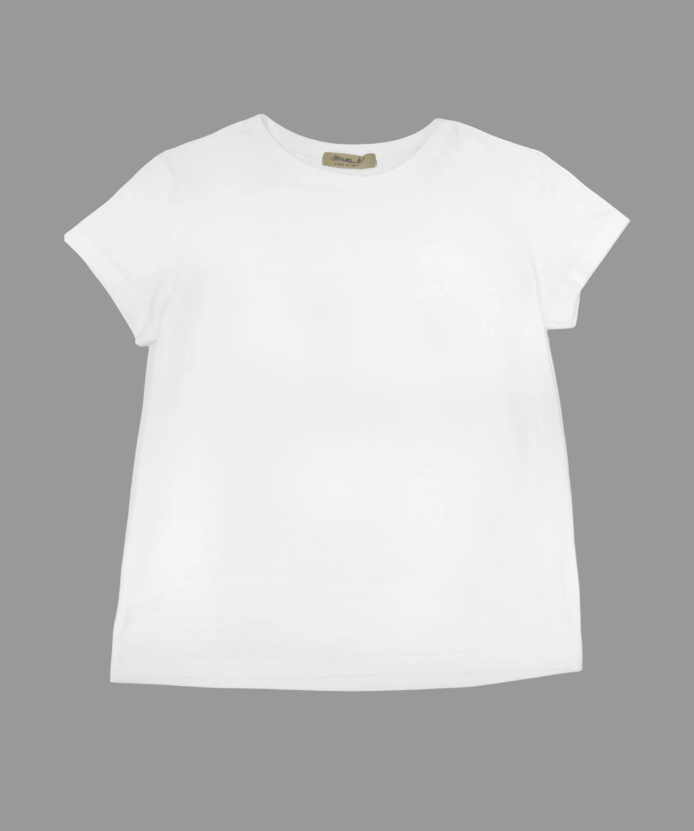 MAMA B Short Sleeve T Shirt in White