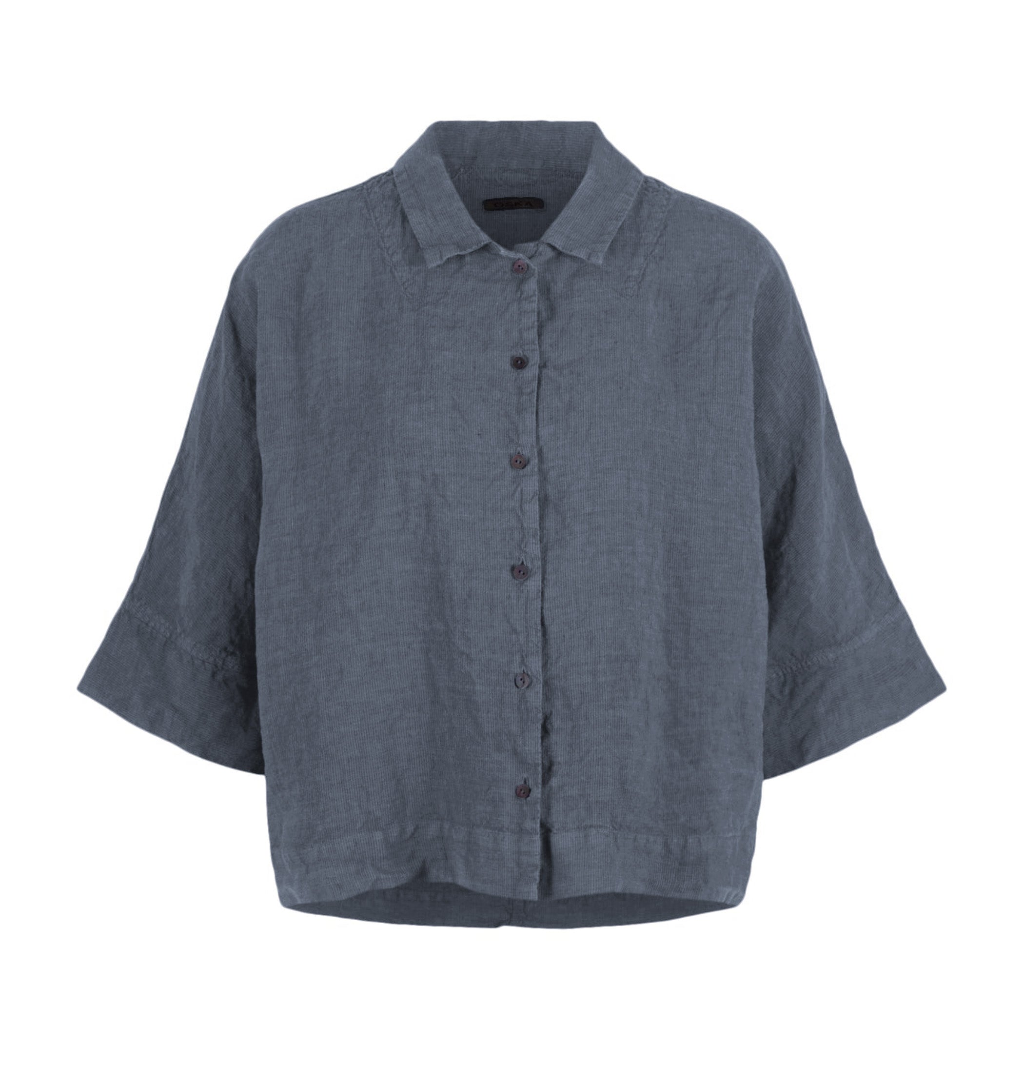 OSKA Linen Collared Blouse in Dew