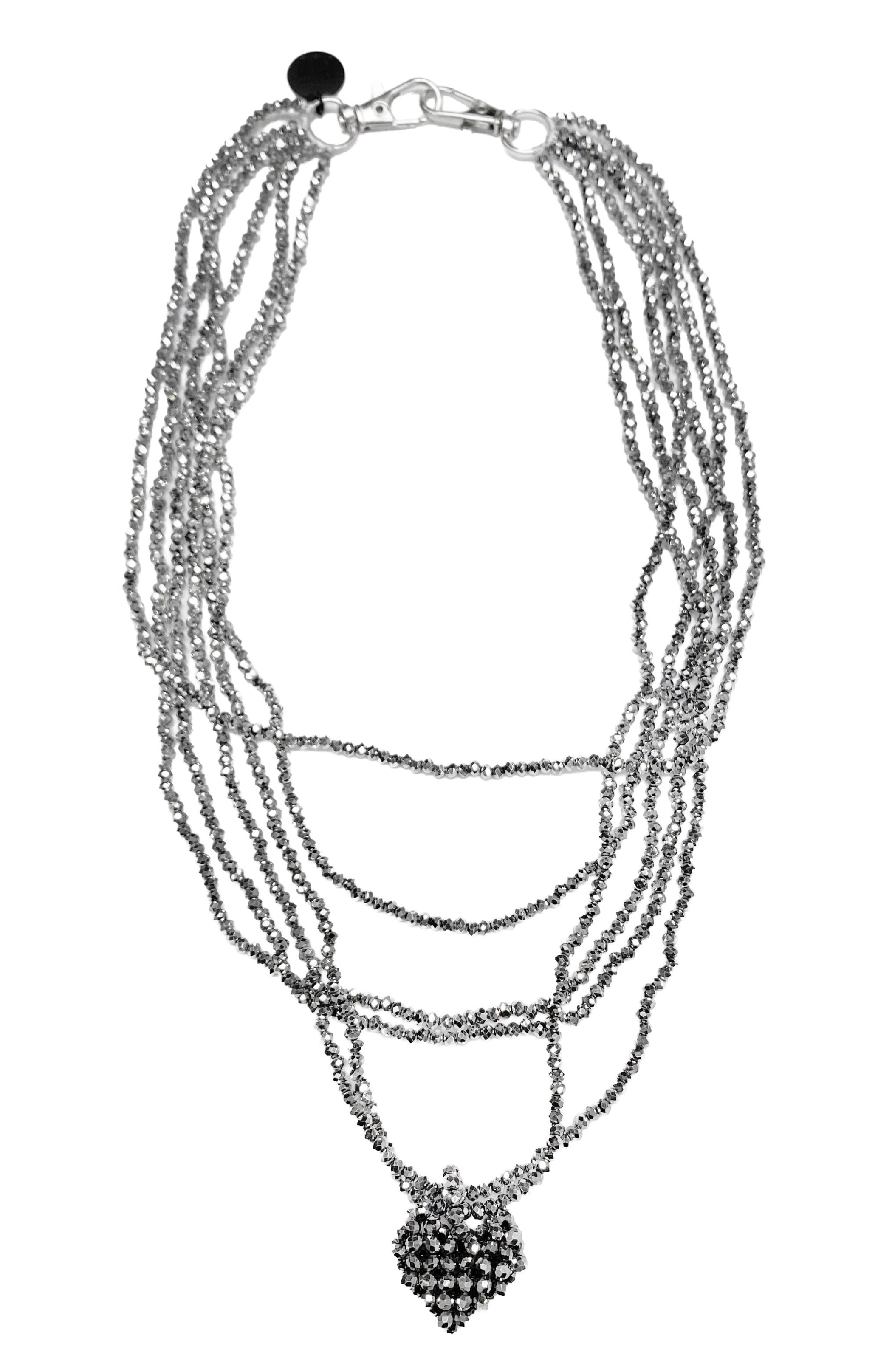PLU Mini Heart Chain in Silver