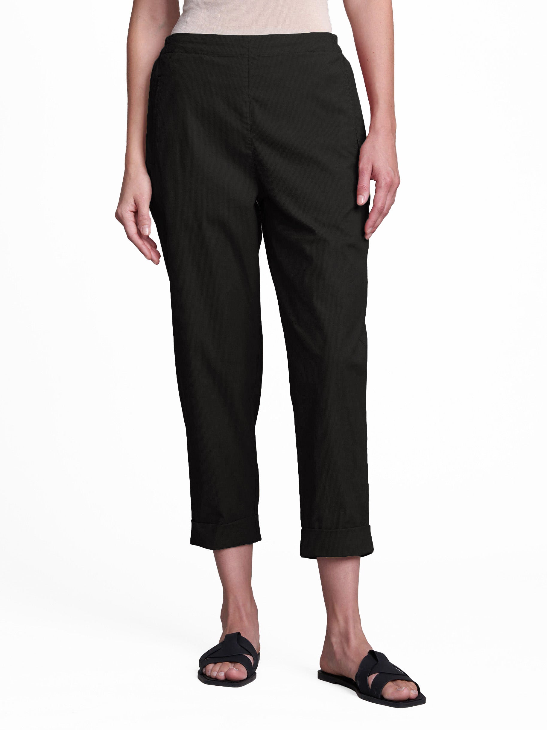 ELEMENTE CLEMENTE Slim Pant in Organic Cotton Stretch in Black