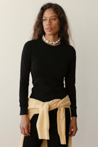 The Baby Rib Scallop Long Sleeve
