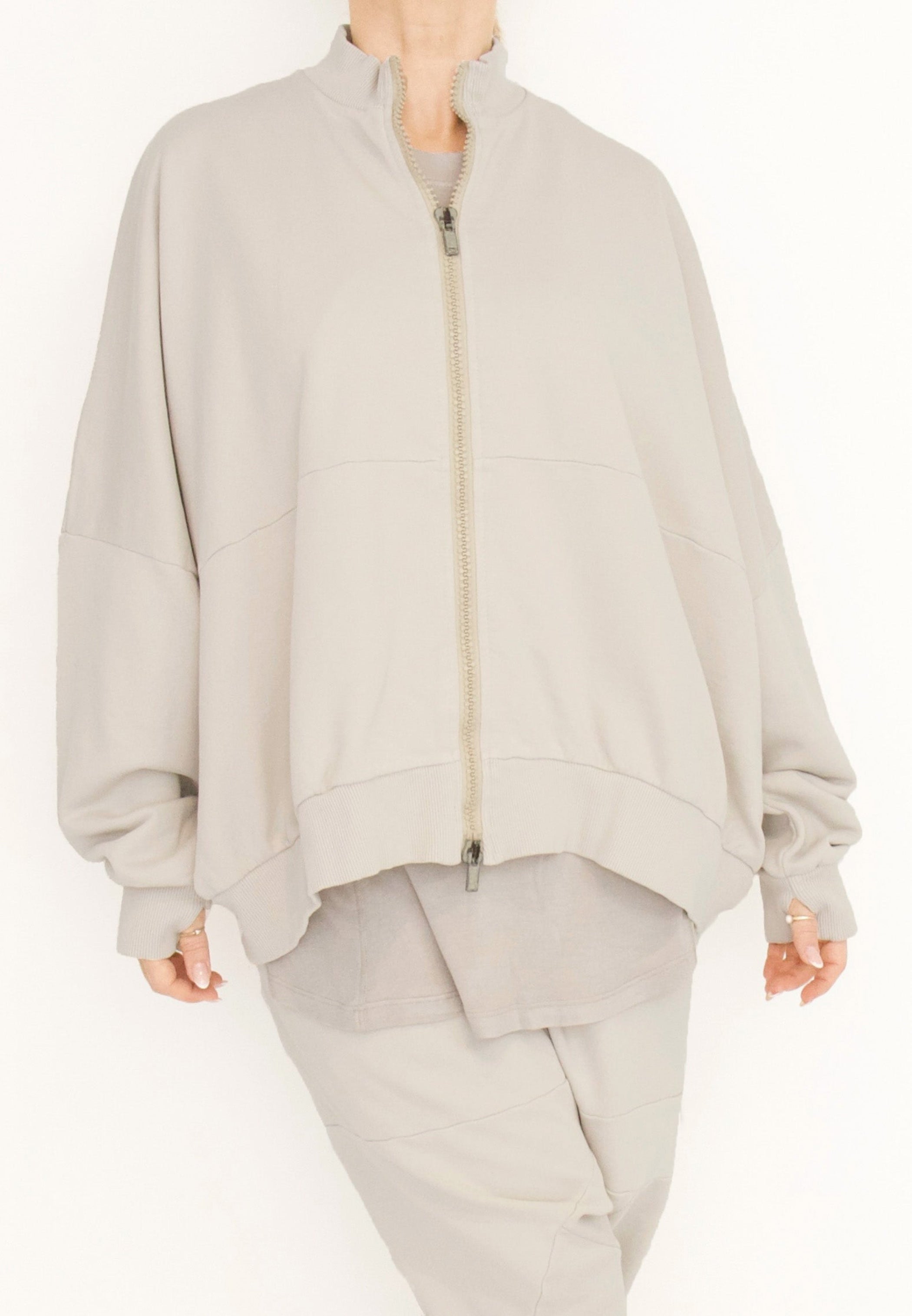 Sort Aarhus Organic Cotton Short Cardigan in Creme