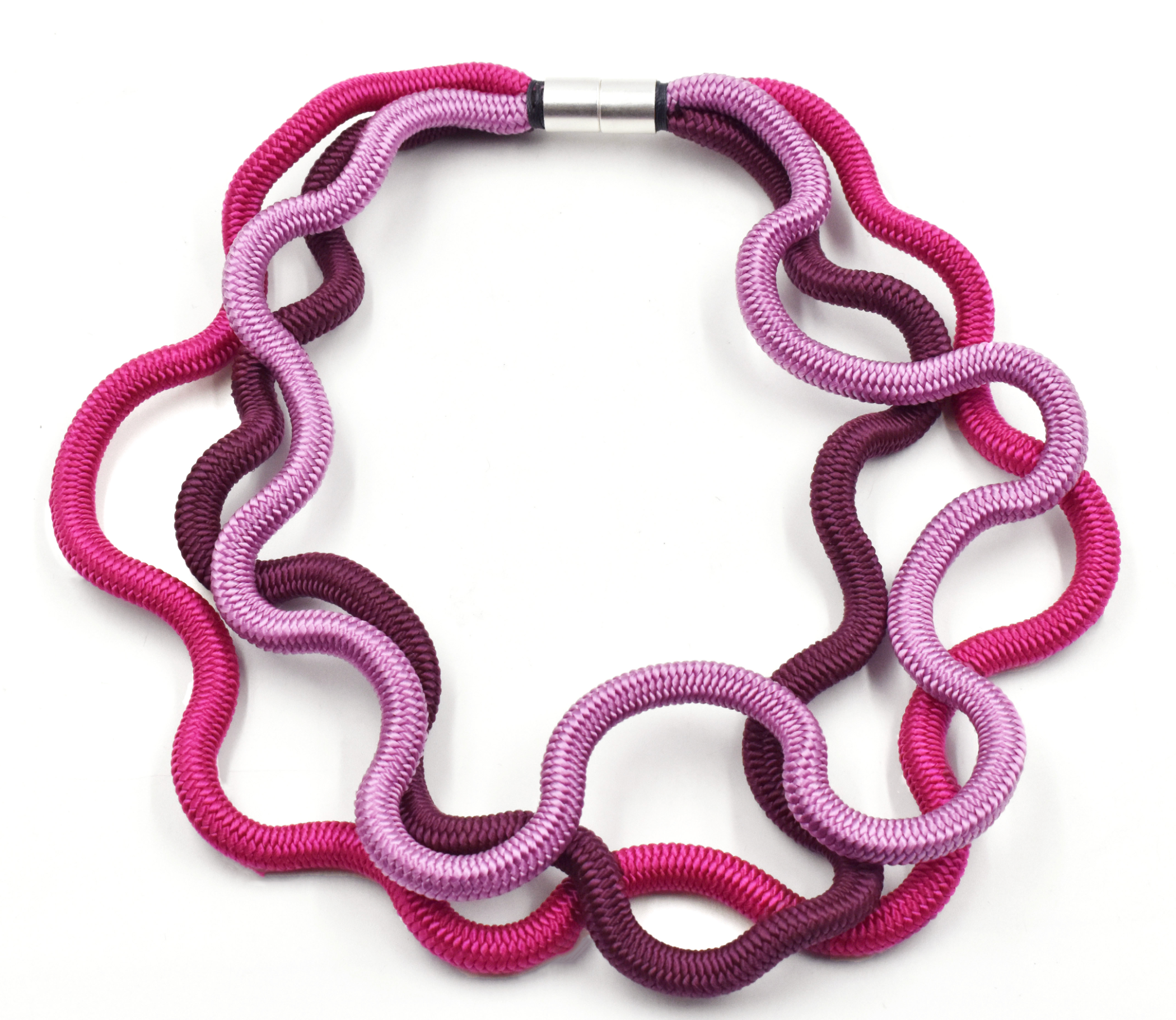 CHRISTINA BRAMPTI Triple Twisted Cord Collar - Pink Mix