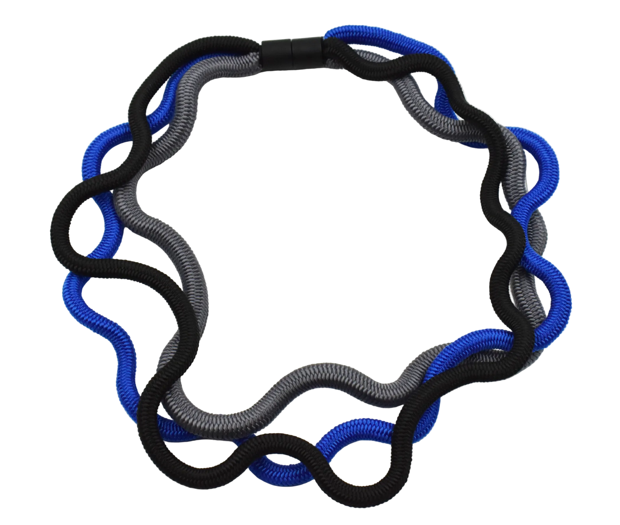 CHRISTINA BRAMPTI Triple Twisted Cord Collar - Blue Mix