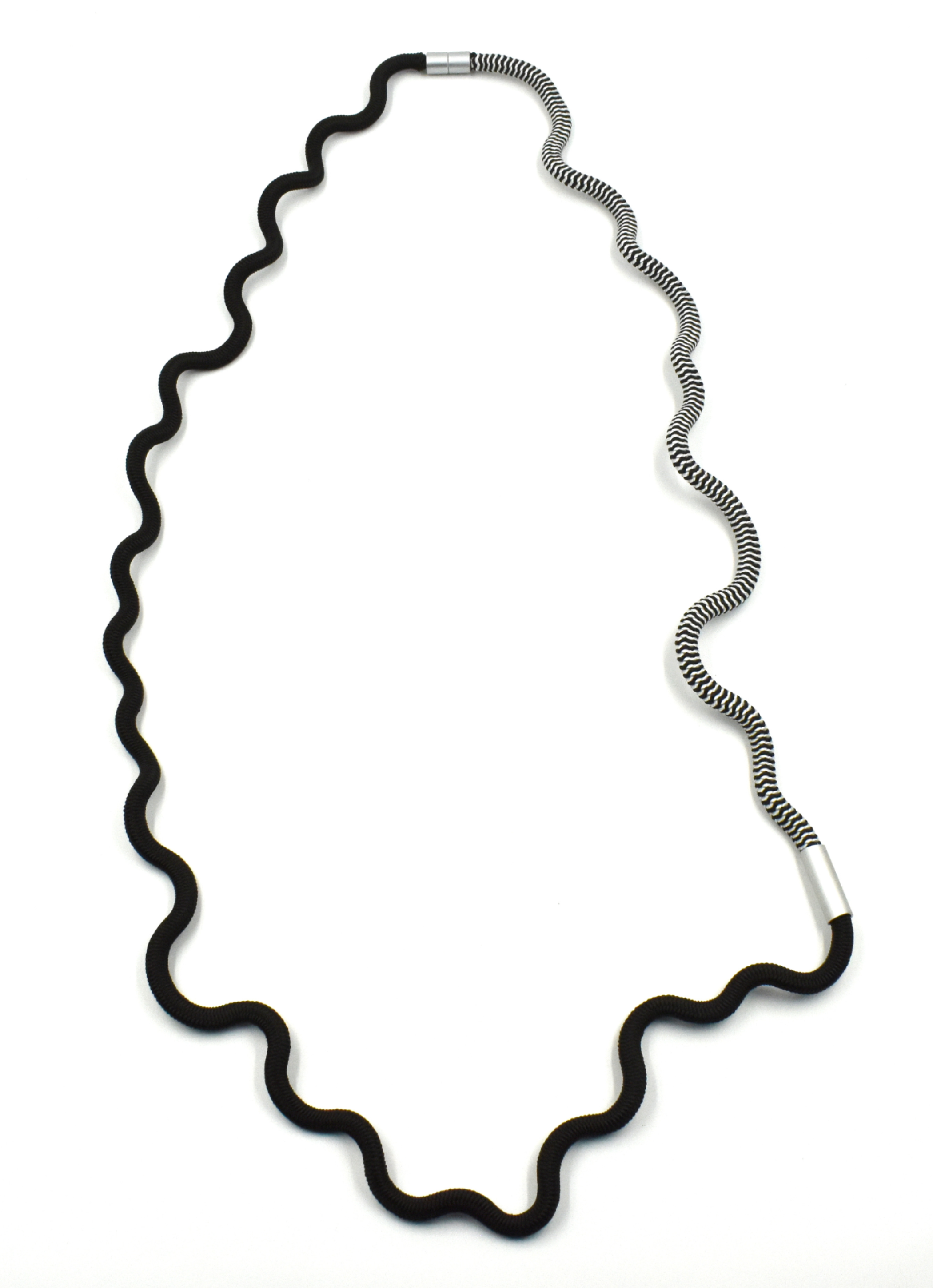 CHRISTINA BRAMPTI Long Twisted Cord Necklace - Black Mix