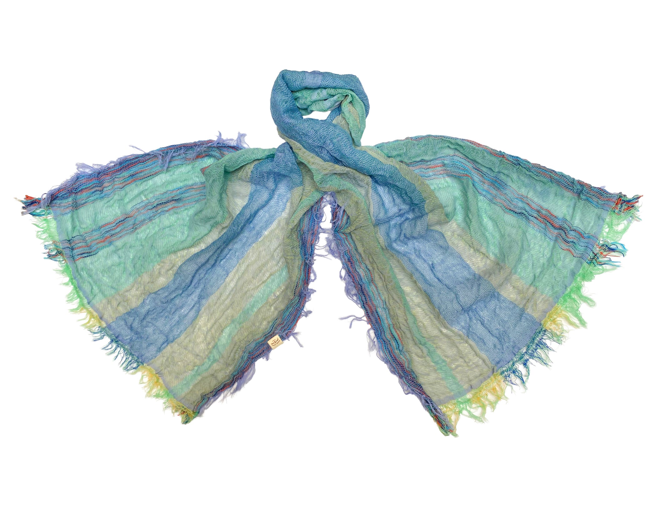 TAMAKI NIIME Small Cotton-gauze Scarf - Electric Stream