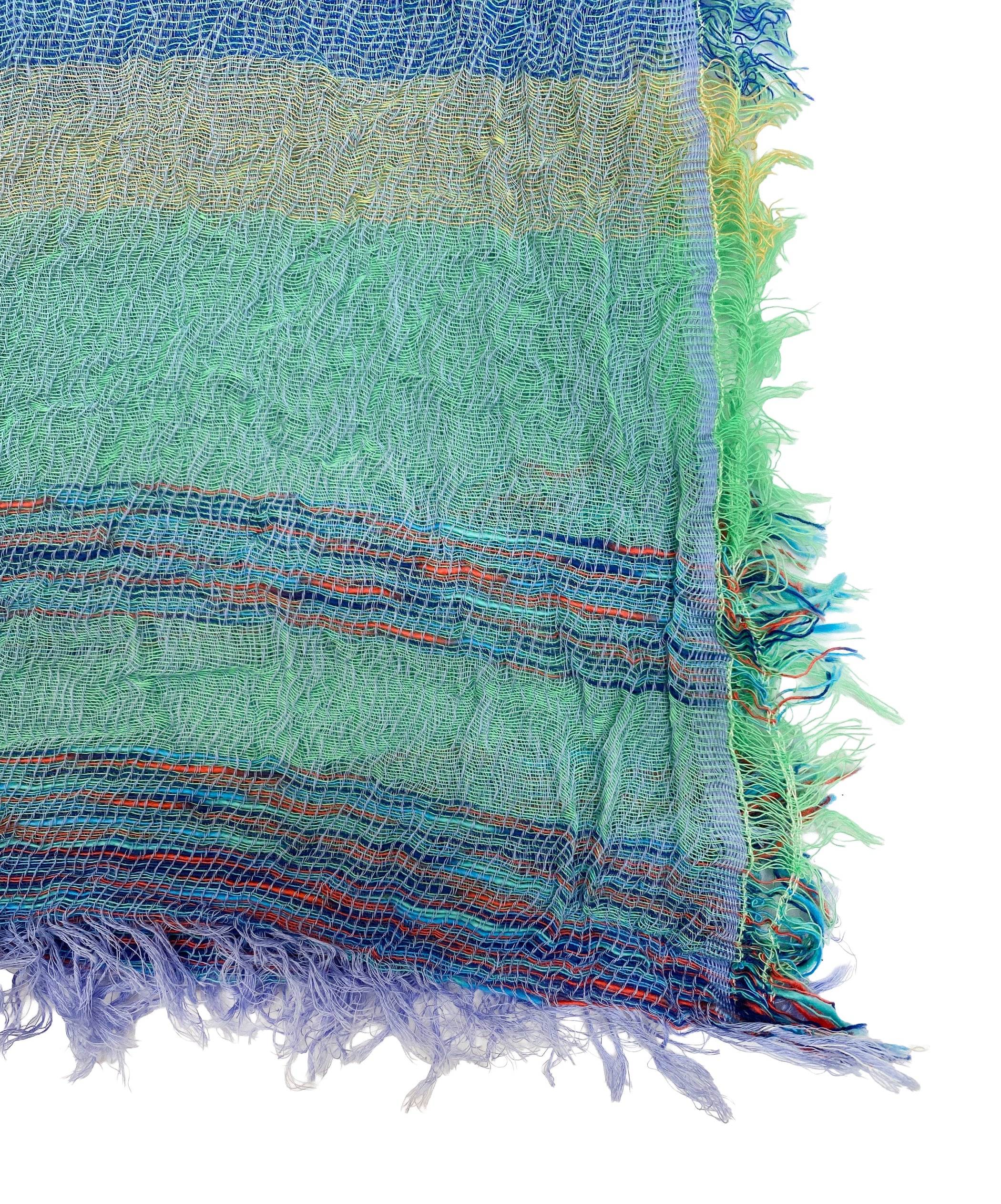 TAMAKI NIIME Small Cotton-gauze Scarf - Electric Stream
