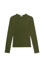 The Baby Rib Scallop Long Sleeve