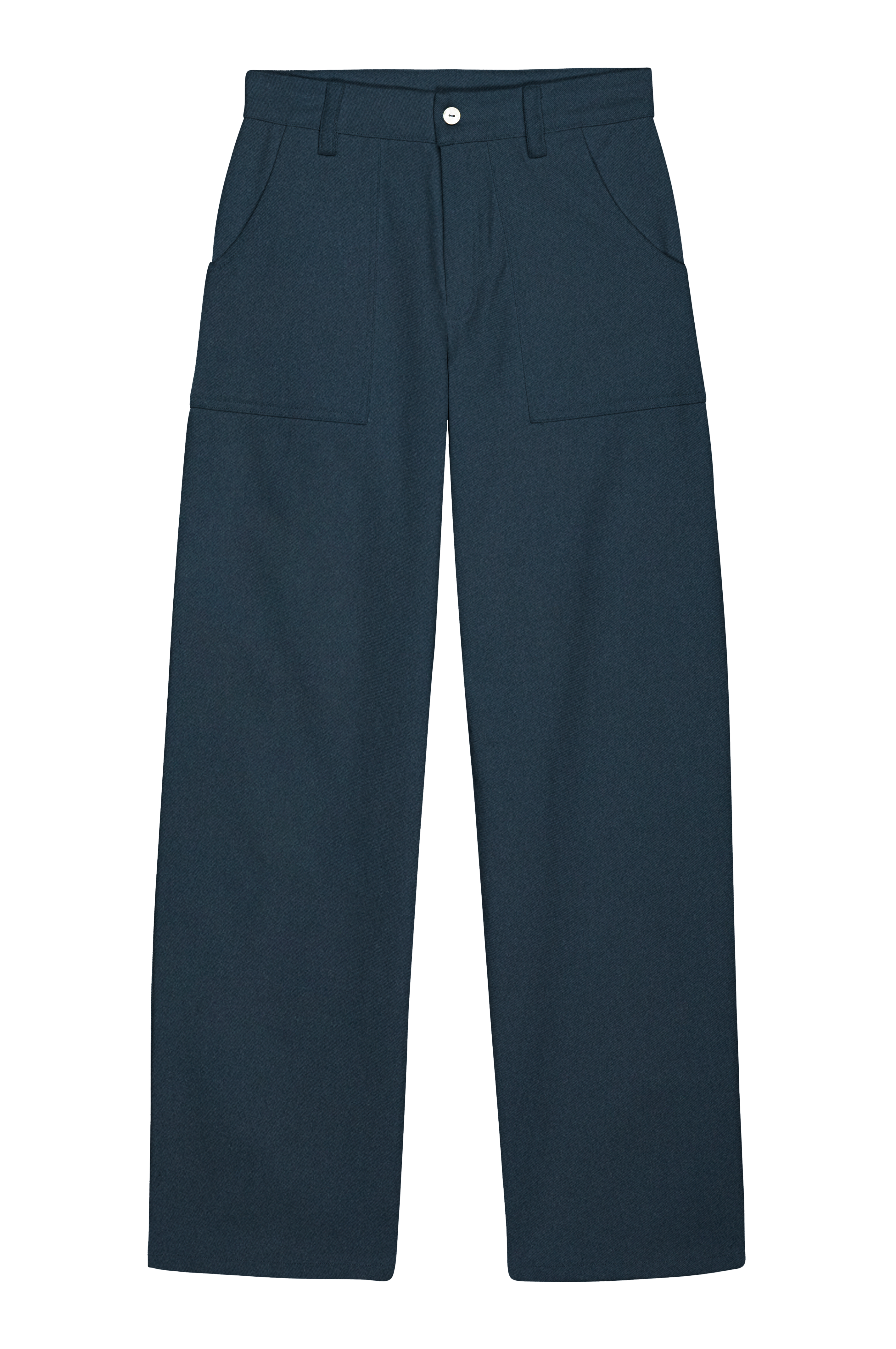 Navy blue pants on a white background