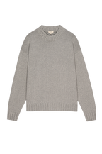 The Cotton Cashmere Crewneck Sweater Heather Grey.