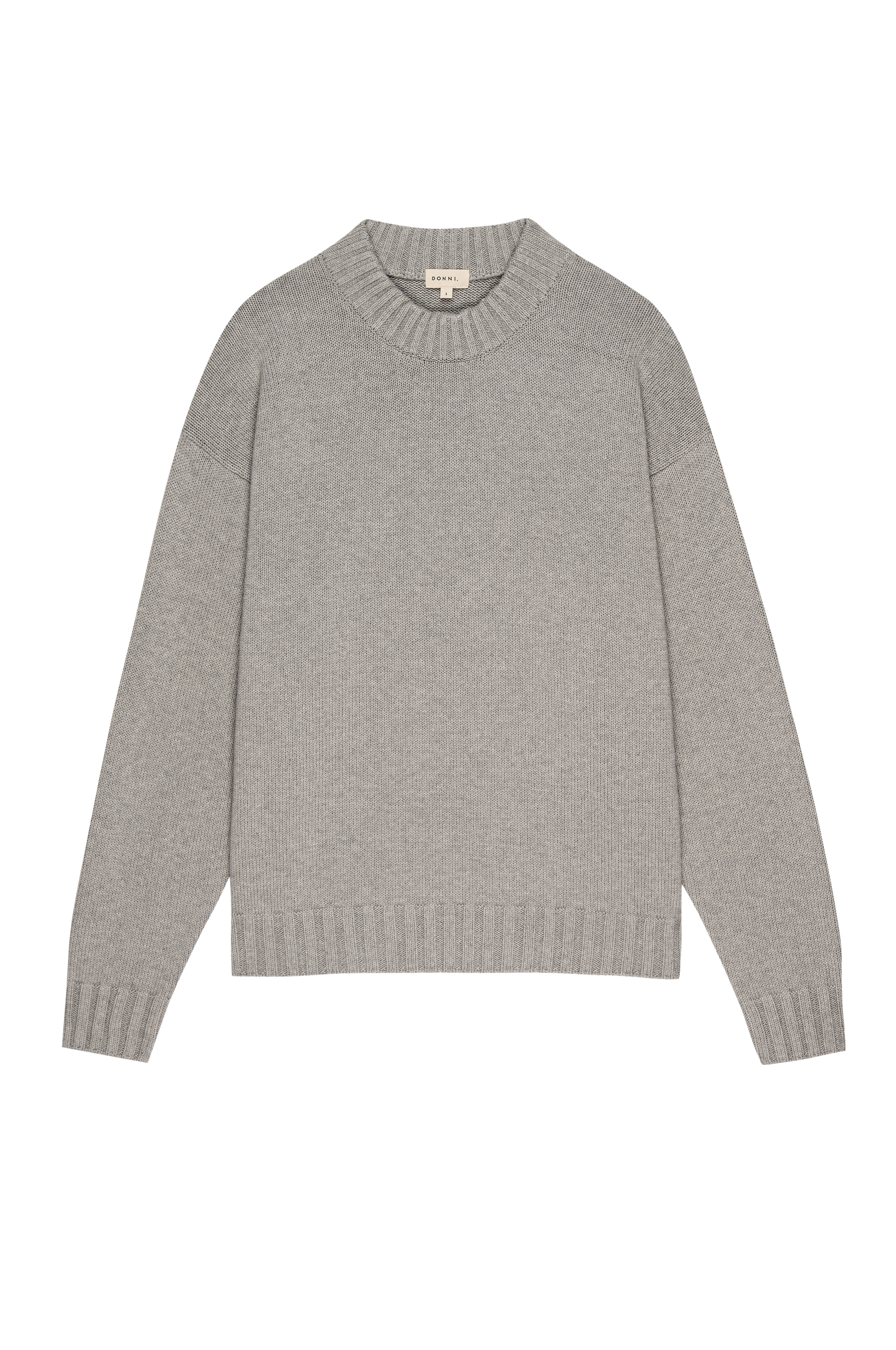 The Cotton Cashmere Crewneck Sweater Heather Grey.