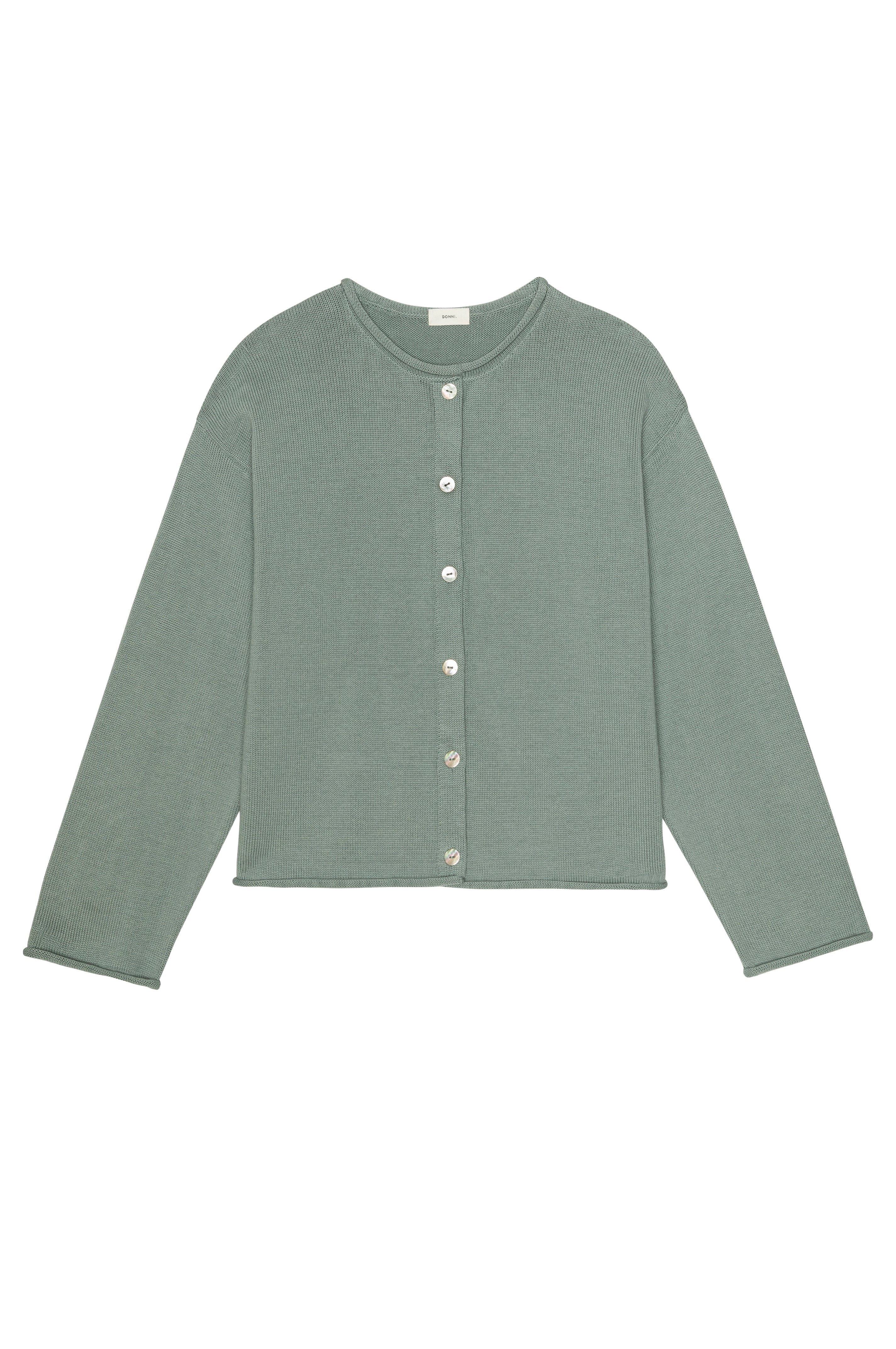The Cotton Knit Roll Cardigan