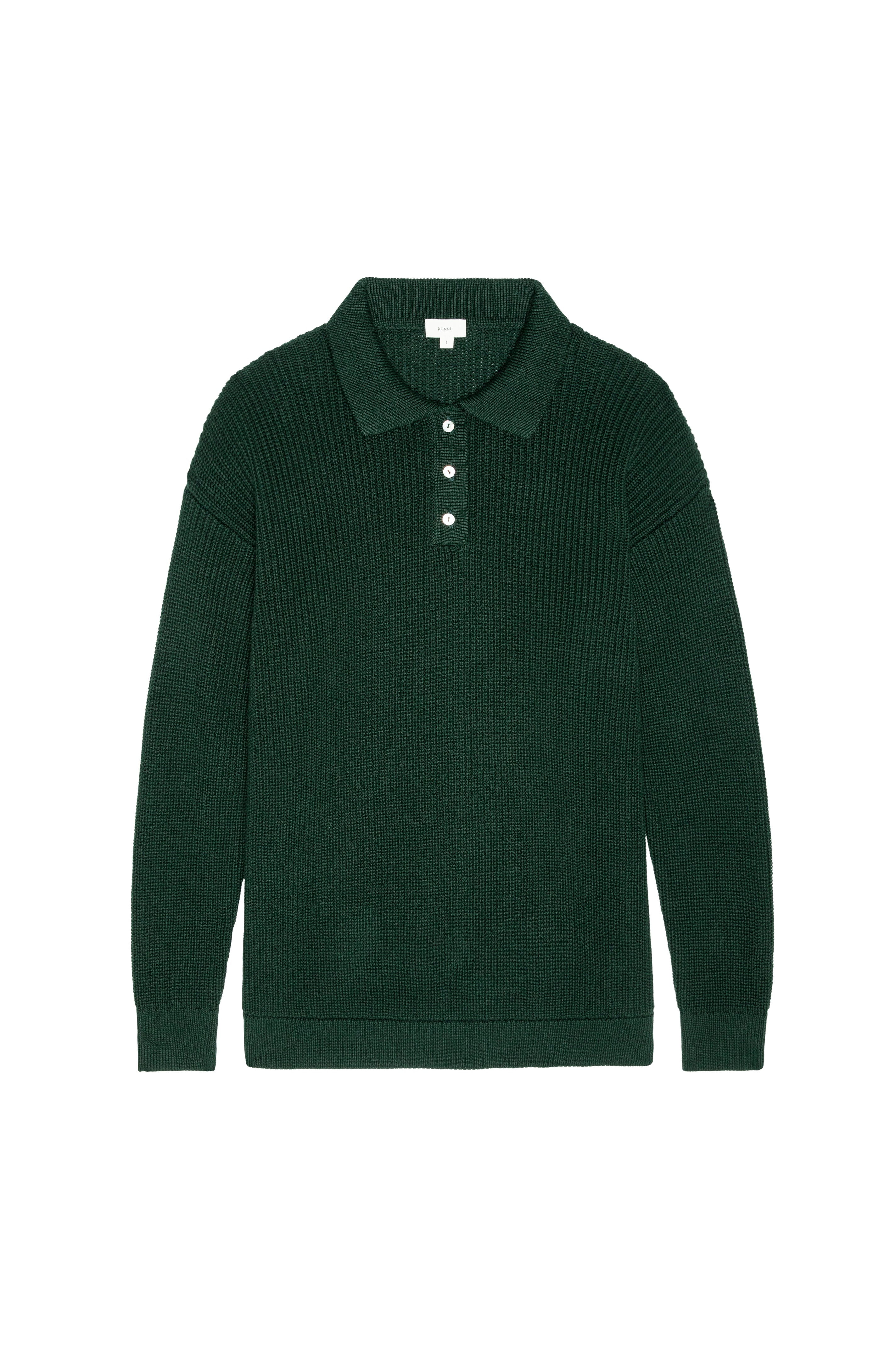 The Heavy Cotton Knit Polo Fir