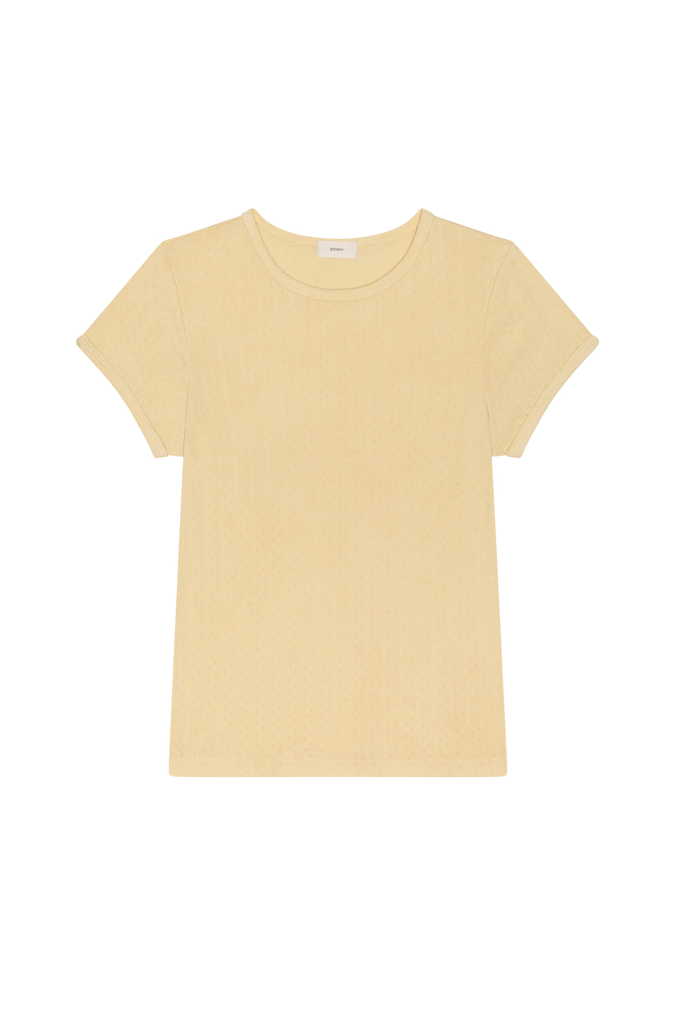 The Pointelle Baby Tee Butter