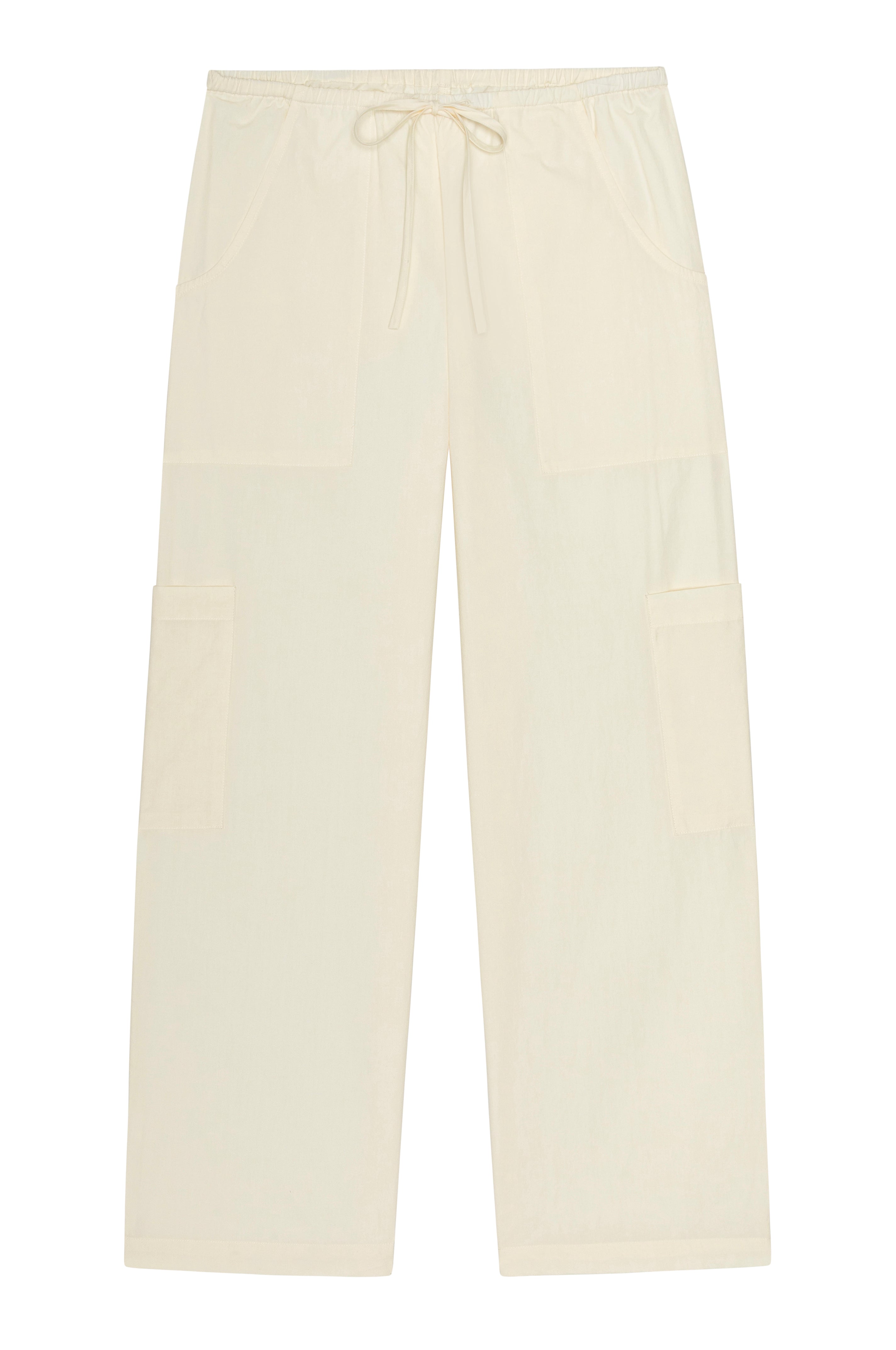 The Pop Drawstring Cargo Pant Creme