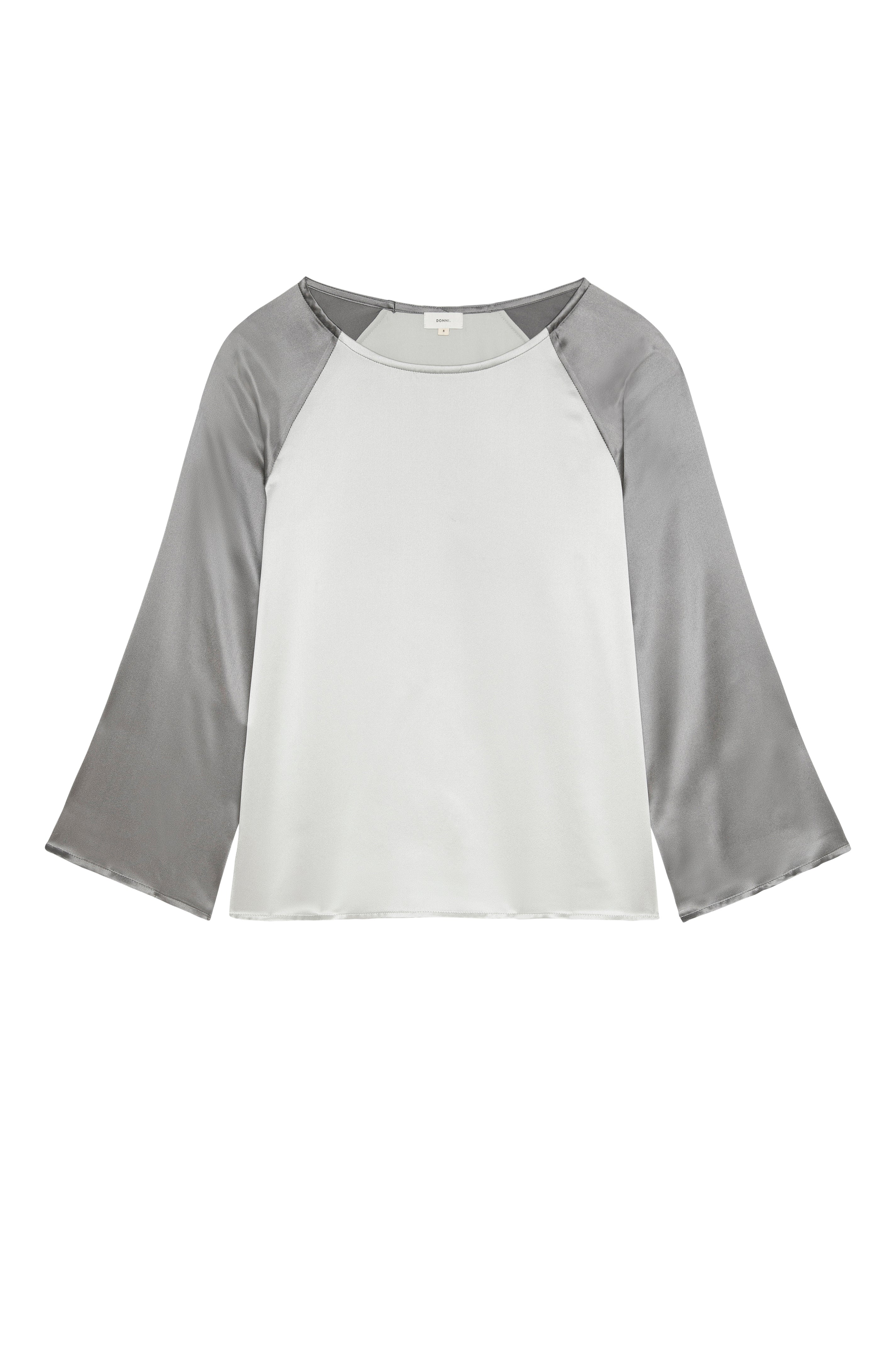 The Silk Baseball Tee Silver Pewter