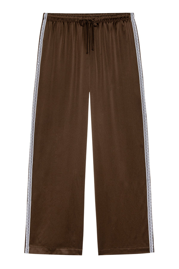 The Silk Lace Stripe Crop Pant