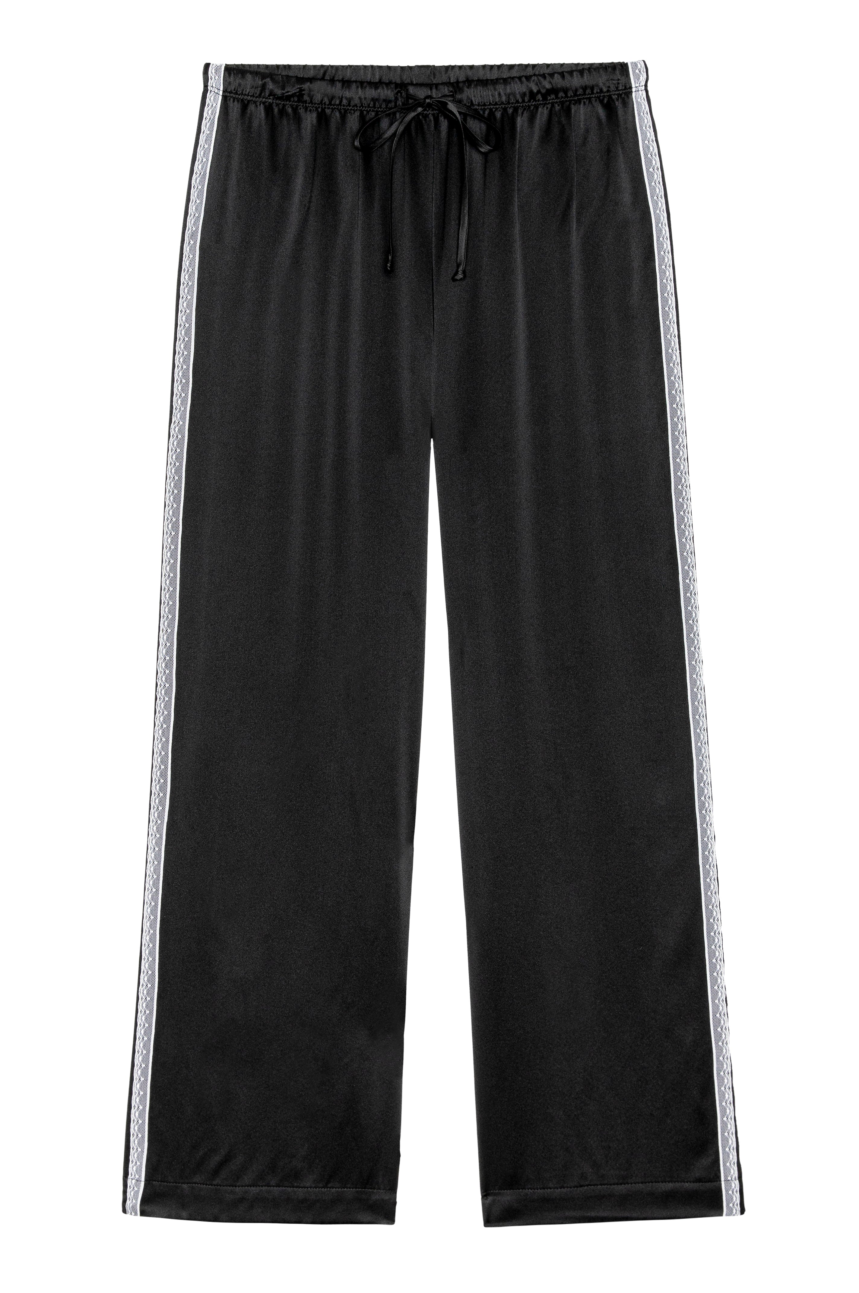 The Silk Lace Stripe Crop Pant
