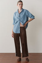 The Silk Lace Stripe Crop Pant