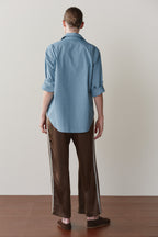 The Silk Lace Stripe Crop Pant