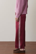 The Silk Stripe Crop Pant