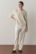 The Silk Stretch Board Pant Creme