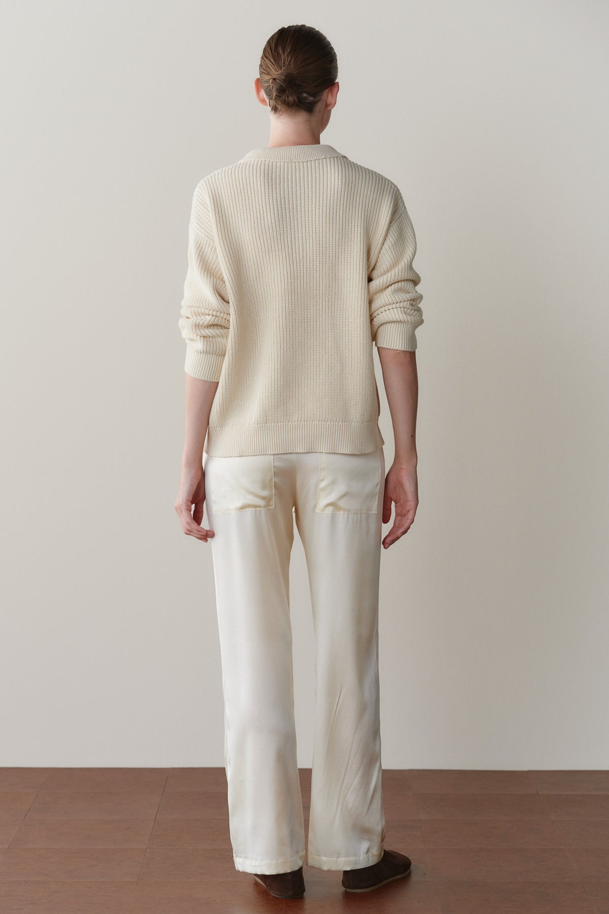 The Silk Stretch Board Pant Creme