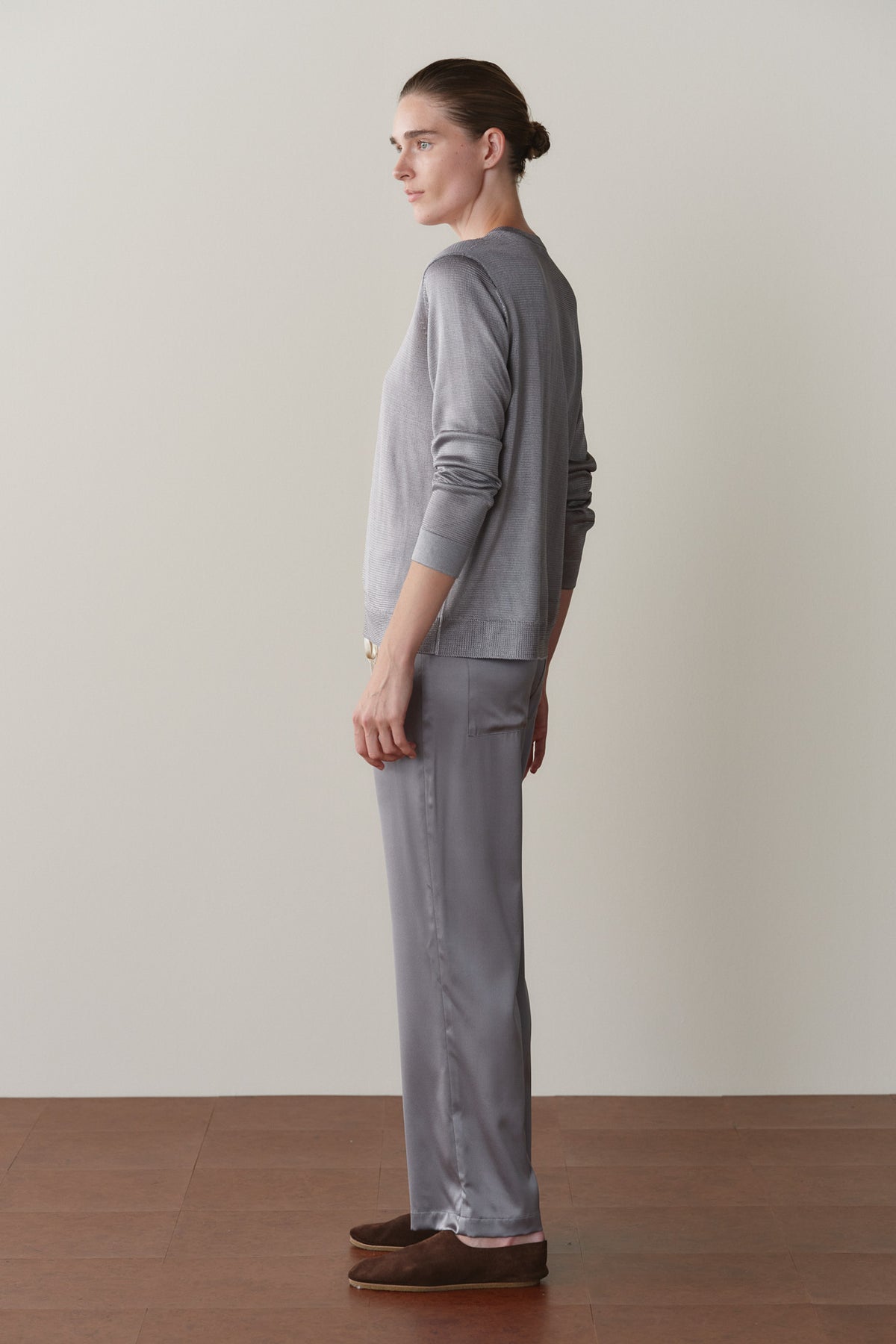 The Silk Stretch Board Pant Silver