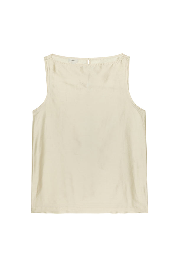 The Silk Taffeta Boatneck Shell