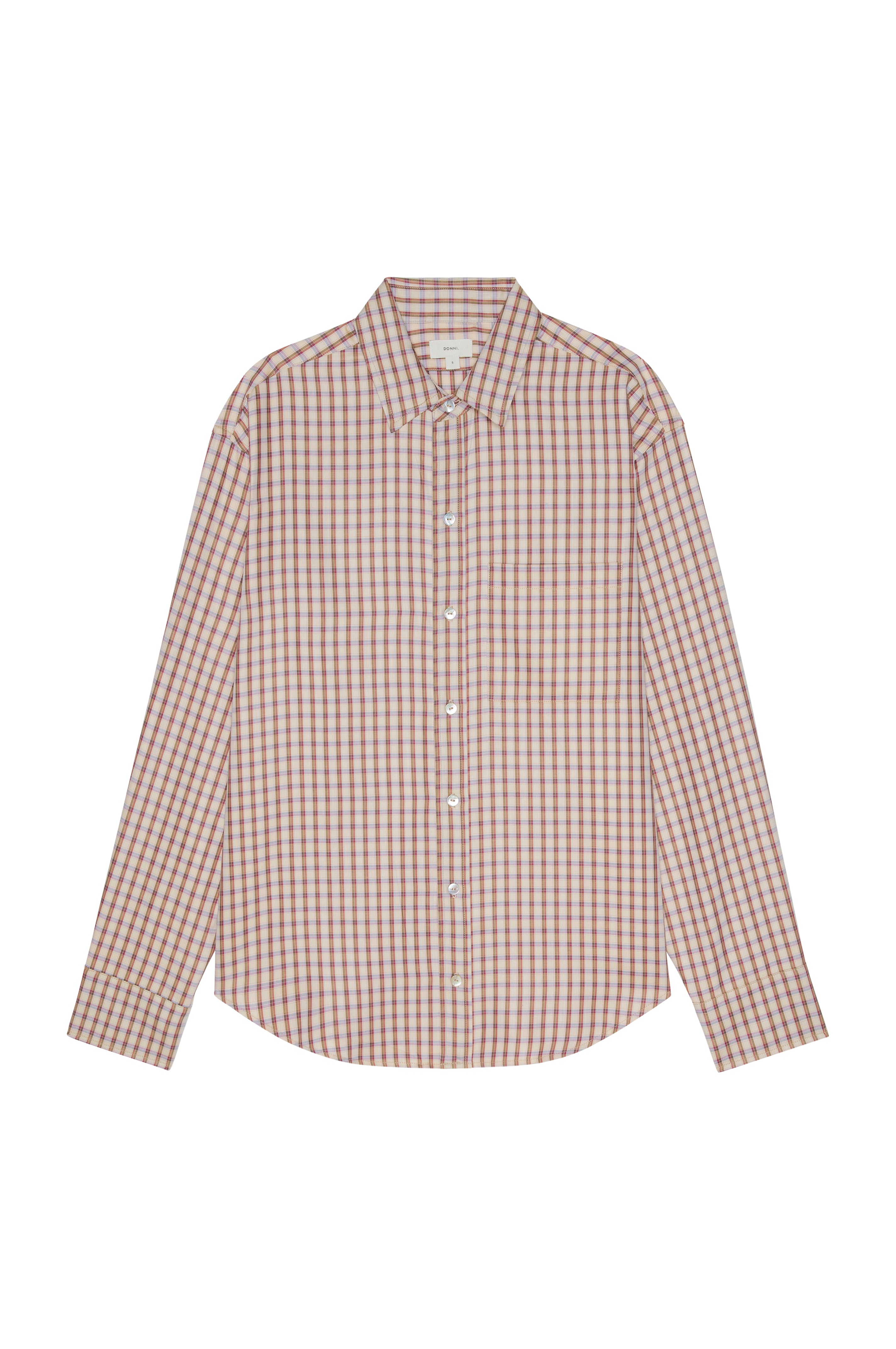 The Tencel Plaid Shirt Creme Roz Plaid