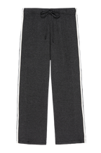 The Thermal Crop Stripe Pant Charcoal Grey.