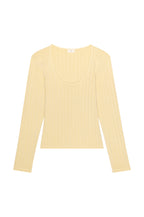 The Varied Rib Long Sleeve Scoop Shirt