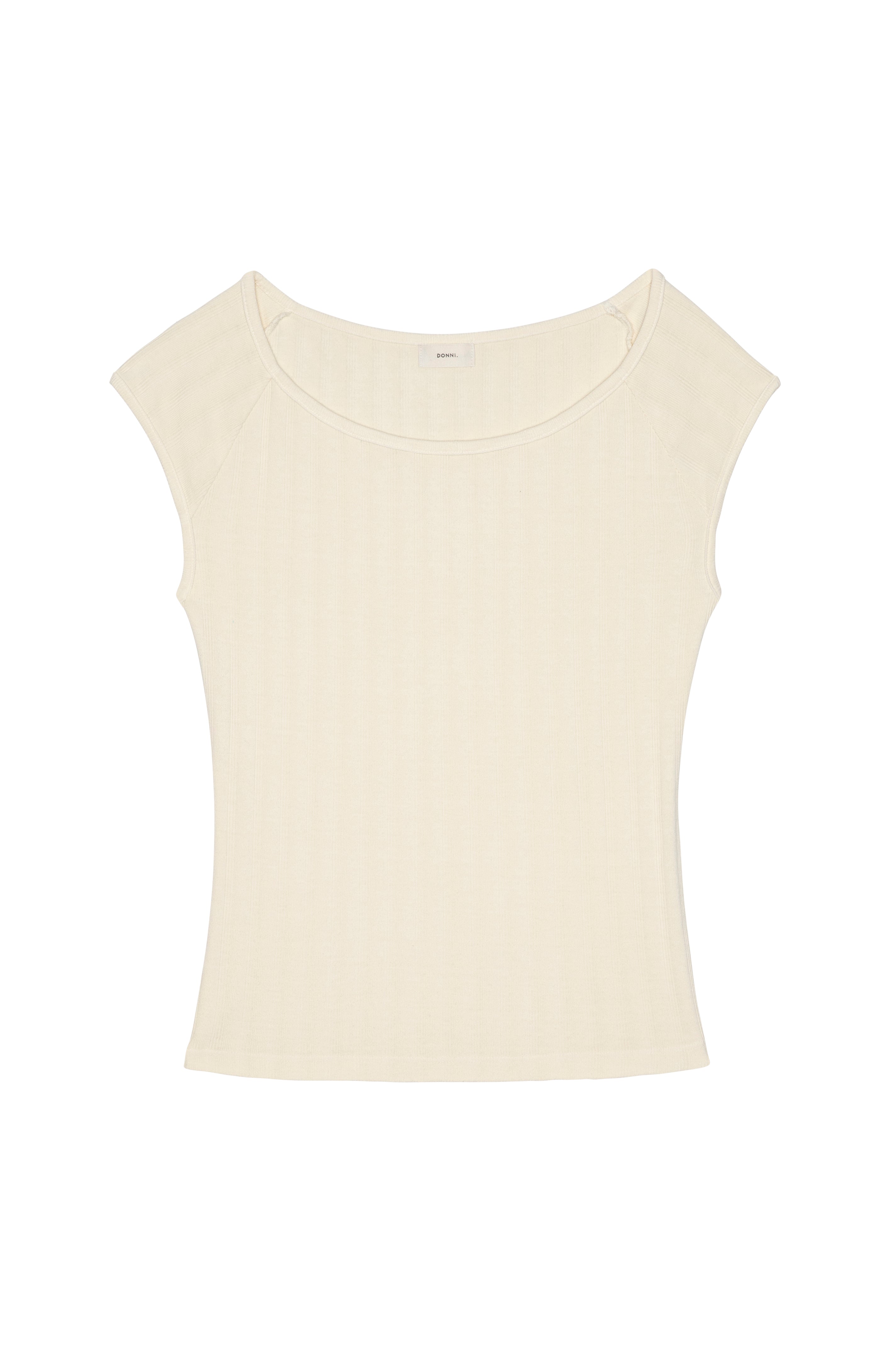The Varied Rib Wide Neck Tee