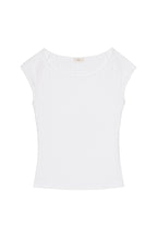 The Varied Rib Wide Neck Tee
