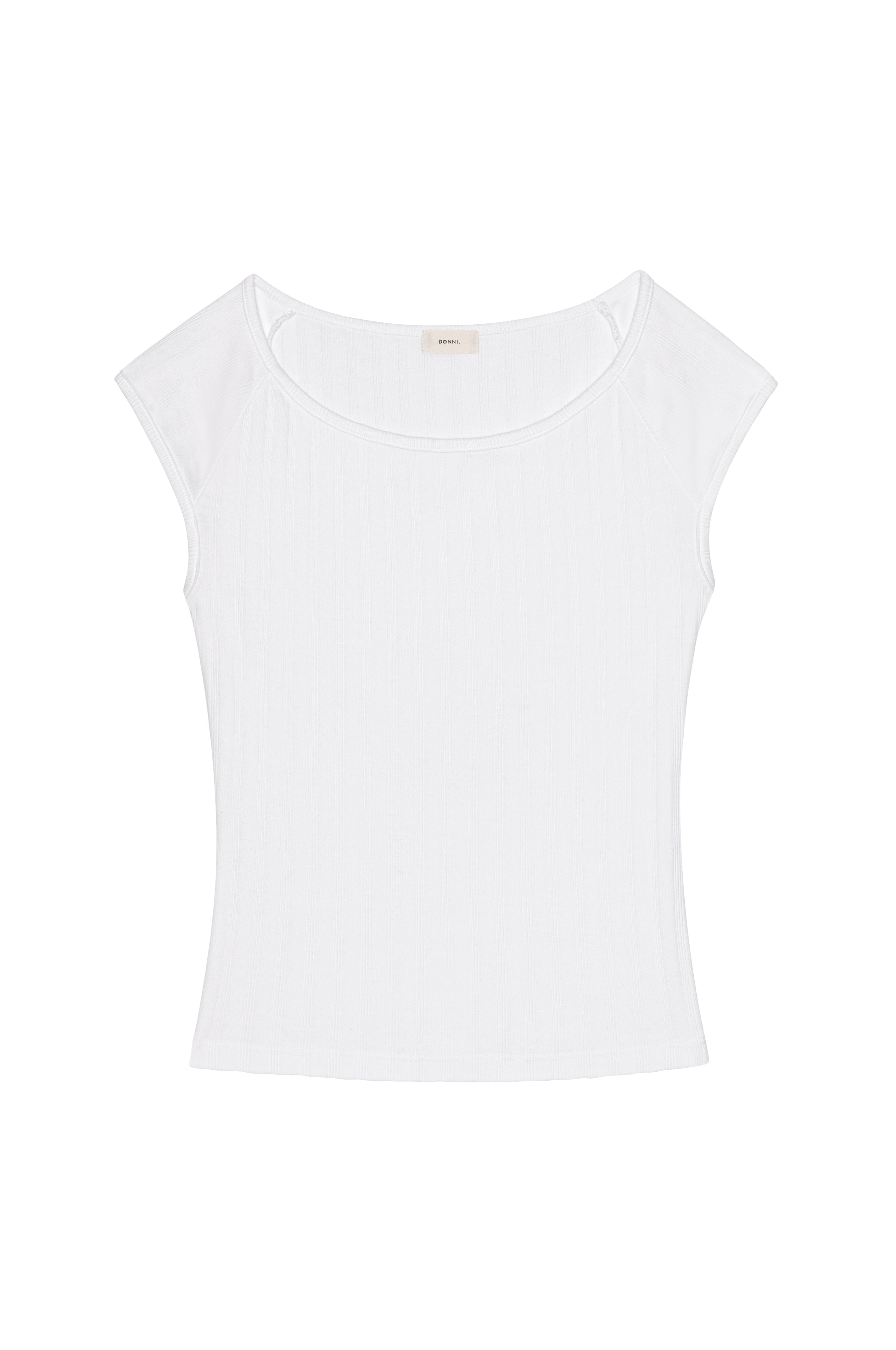 The Varied Rib Wide Neck Tee