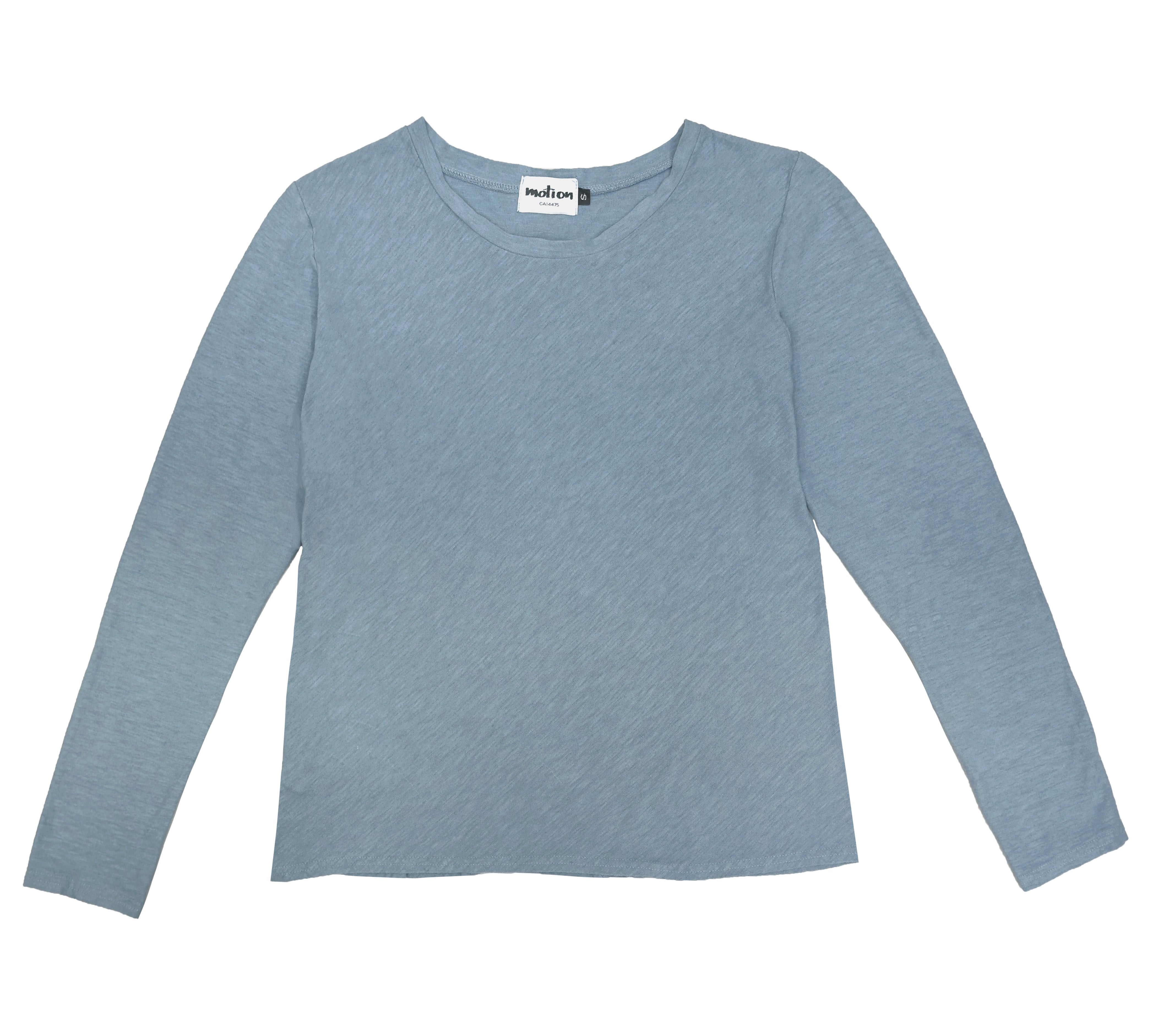 MOTION Long Sleeve Bias Tee in Chambray