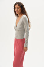 The Baby Rib Criss Cross Long Sleeve