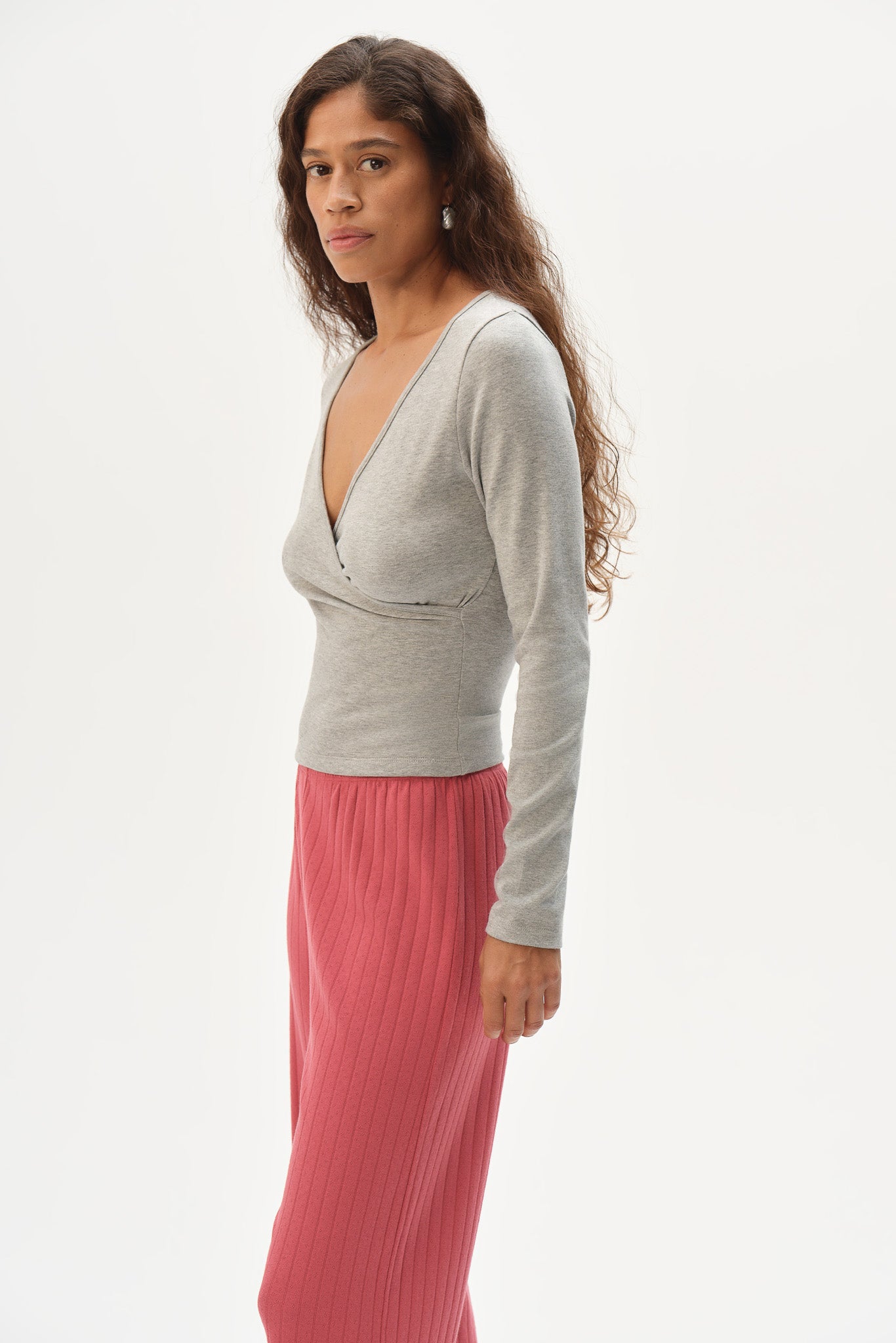 The Baby Rib Criss Cross Long Sleeve