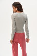 The Baby Rib Criss Cross Long Sleeve