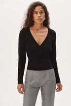 The Baby Rib Criss Cross Long Sleeve
