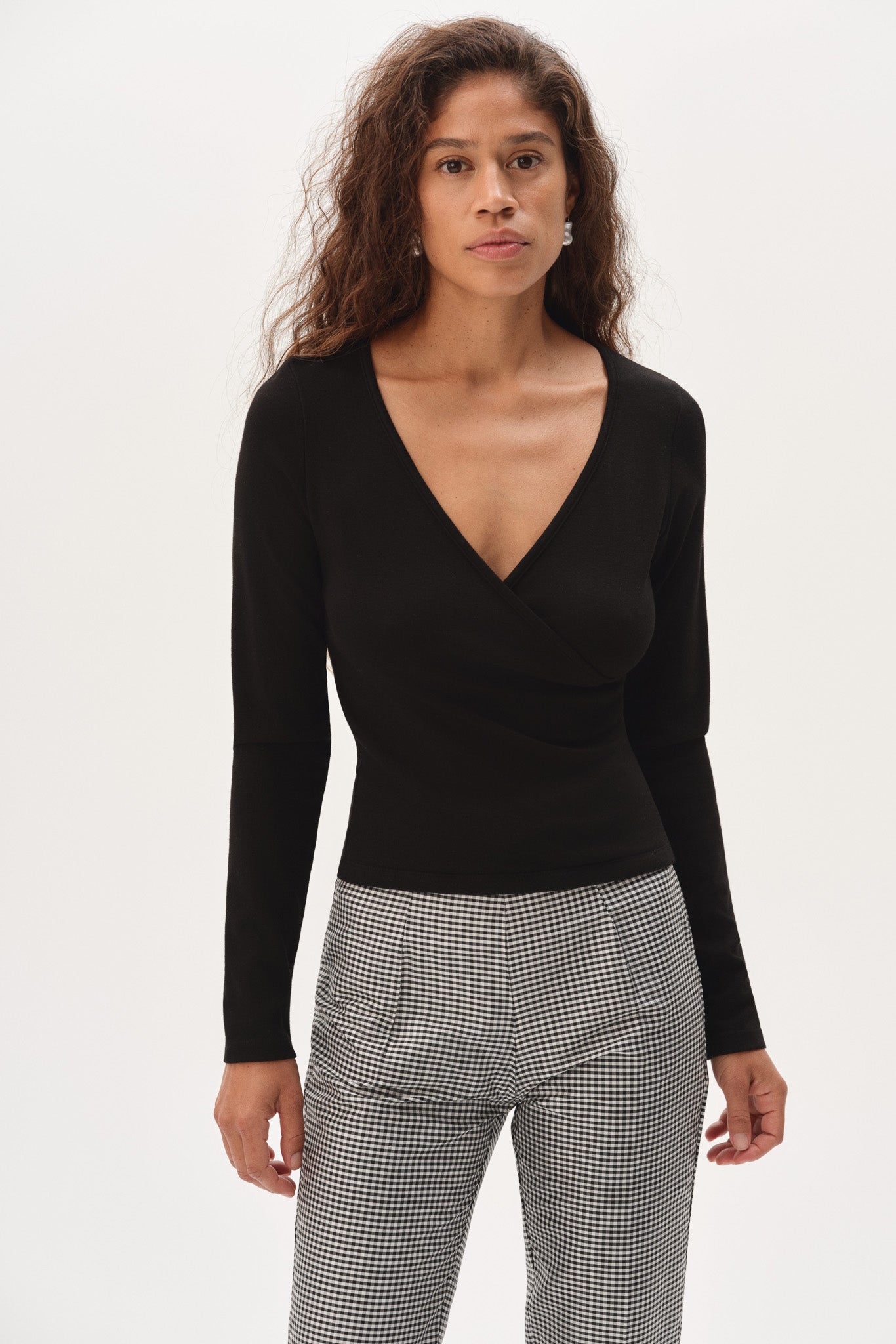 The Baby Rib Criss Cross Long Sleeve
