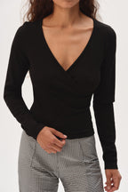 The Baby Rib Criss Cross Long Sleeve