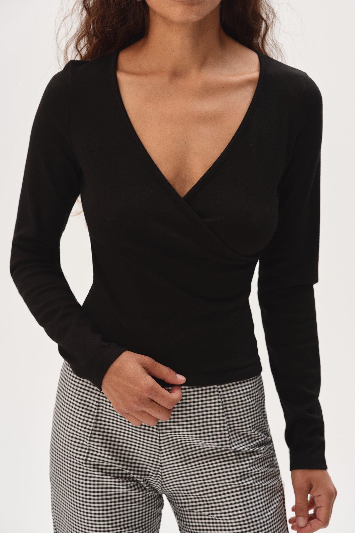 The Baby Rib Criss Cross Long Sleeve
