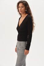 The Baby Rib Criss Cross Long Sleeve