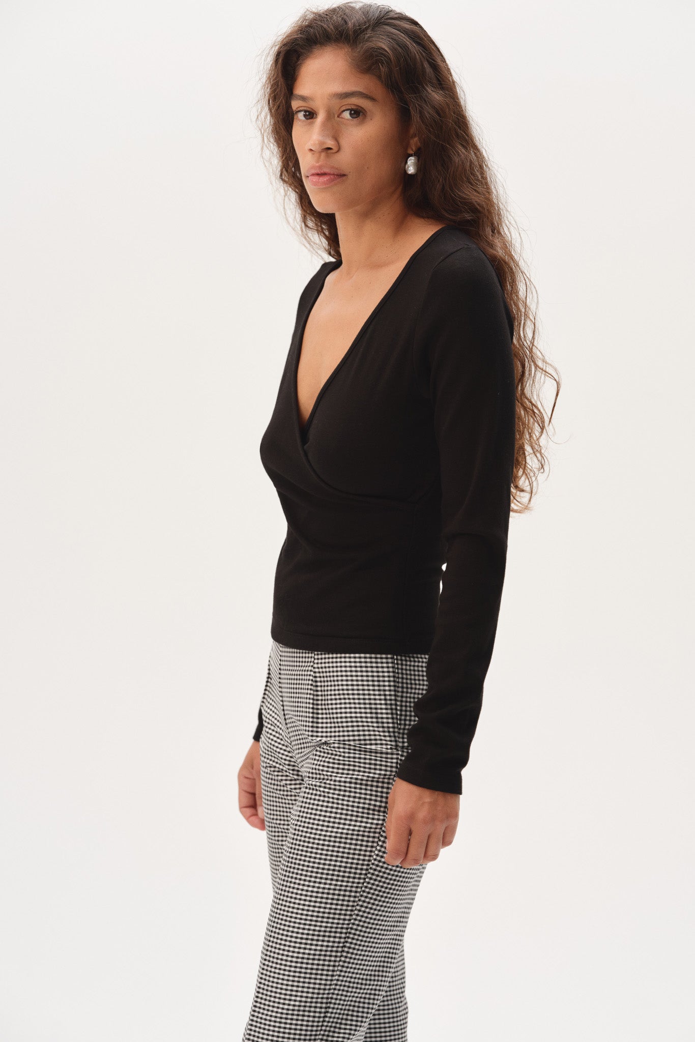 The Baby Rib Criss Cross Long Sleeve